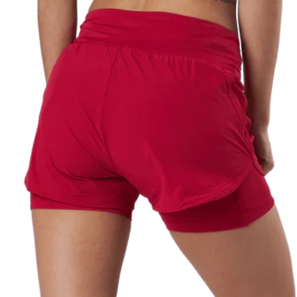 NIKE Eclipse 2-IN-1 DRI-FIT Running Shorts in Red ❤️ - Picture 4 of 15
